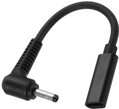 QUARKZMAN 1 Stück Type-C auf DC Winkel-Stecker Kable, USB-C Buchse zu 4 x 1.7mm Stecker für Telefon, Laptop, Schwarz