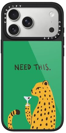 CASETiFY Glaze iPhone 17 Pro Max Hülle [Kratzfest/MagSafe-kompatibel/Schutz vor Stürzen aus 1,5 m Höhe] - Need This - Pickle Green - Clear