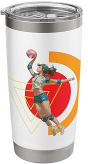 Volleyball Damen Mädchen Doppelwandiger Edelstahl-Thermobecher