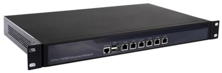 ANDAQI 1U Firewall Hardware Appliance with Redundancy Power Supply, Mikrotik, PFSense, OPNsense, VPN, Router PC, I5 4300M, RS11, 6 x 2.5GbE, SIM Slot, Dual Power, 0 RAM, 0 Storage, Barebone No System
