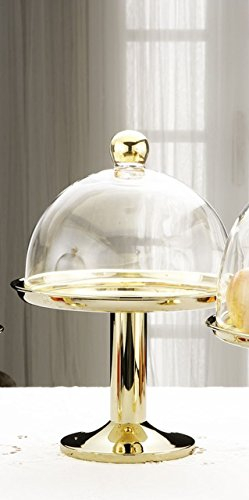 SWEET HOME Alzata Dorata con Campana Stile Cardinale Dorato cod.5010232AU cm 35h diam.25,5 by Varotto & Co.