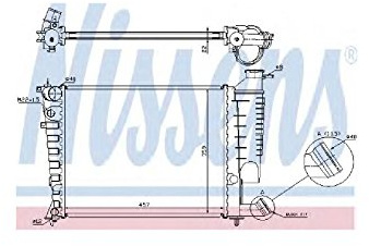NISSENS 61335A Kühler, Motorkühlung