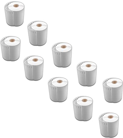 vhbw 10x Etiketten-Rolle 104mm x 159mm (220 Etiketten) für Dymo LabelWriter 5 XL, 4 XL Etikettendrucker