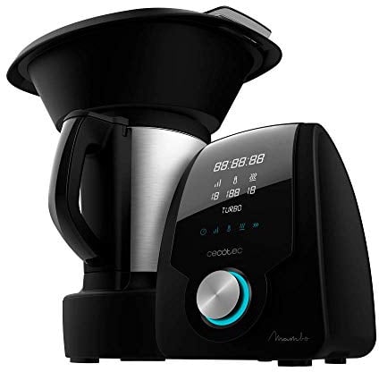 Cecotec Robot de Cocina Multifunción Mambo Black. Capacidad de 3,3l, Temperatura hasta 120ºC con Selección Grado a Grado, 10 Velocidades + Turbo, Programable hasta 12h, Incluye Recetario, 1700 W