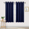 DWCN Navy Blue Room Darkening Blackout Curtains, Thermal Light Blocking Drapes for Bedroom Living Room - W52 x L63 Inch Length, Set of 2