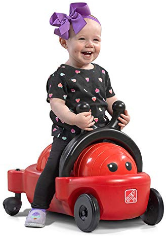 Step2 Bouncy Buggy Rutscher Marienkäfer | Spielzeug Fahrzeug & Hüpfball 2-in-1 in Rot & Schwarz | Kinderfahrzeug / Rutscherauto ab 2 Jahre