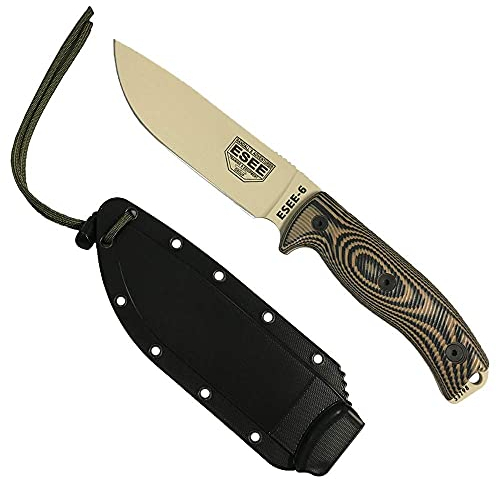 ESEE Model 6 Fixed Blade Tan, schwarz, ES6PDT005