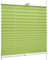 SchattenFreude Klemmfix-Plissee für Fenster | Mit Klemm-Haltern | Ohne Bohren | Grün, Breite: 30cm x Höhe: 100cm