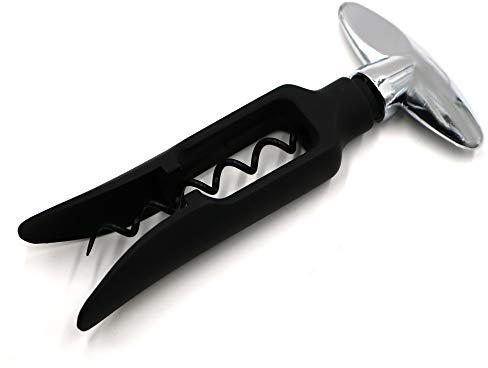 Tire-bouchon facile à tourner pour clé - Décapsuleur de bouteille de vin - 15,2 cm - Noir