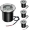 AHOTSUK LED Bodeneinbaustrahler Wegeleuchten 3W 12V 24V Bodeneinbaustrahler Aussen IP67 Gartenstrahler für Aussen Wegbeleuchtung Garten Terrasse Treppen,Kaltes Weiß