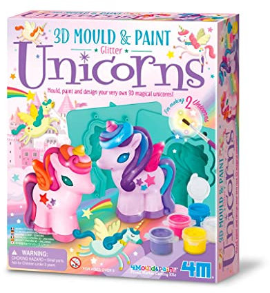 4M | Mould and Paint | 3D Unicorns | Mould, Paint and Design 3D Magical Unicorns for Kids Age 5+