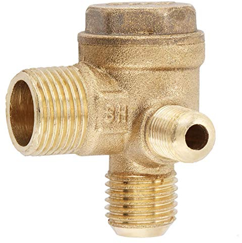 Valvola di Ritegno del Compressore D'aria Valvola di Ritegno a 3 Porte Filettatura Maschio in Ottone Parti di Ricambio per Accessori Pneumatici a 90 Gradi 20 * 14 * 10mm