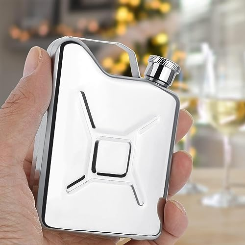 5oz Edelstahl-Flachmann, tragbar, auslaufsicher, Herren-Spirituosenflasche, Whiskyflasche, Taschenweinflasche für Alkohol, Wein, Alkohol, für den täglichen Campinggebrauch oder als Geschenk, 6,9 x 9,7