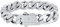 KRKC&CO 12mm Cuban Armband Herren, Weißgold beschichtet Panzerkette Cuban Link Armband, Kubanische Gliederarmband Cuban Chains, Herren Silber Armband Edelstahl, Hip Hop Armband für Herren Jungen 22cm