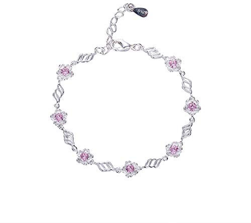 Intenst Armband Pink Sakura Blumen Charm Frauen Kette Schmuck