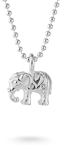 Drachenfels Ganesha Elefanten-Anhänger mini I Edler Kettenanhänger aus 925 Sterling Silber I Nickelfreier Silber-Anhänger inkl. Verpackung I In Goldschmiedequalität gefertigt I D GAN 35/AG