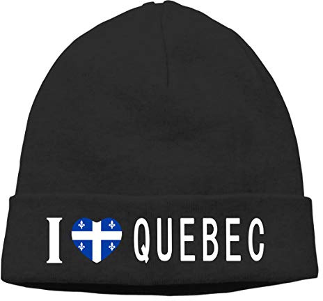 Lawenp I Love Quebec Winter Knitted Beanie Mützen für Herren Cuffed Skull Cap Beanies Watch Hat für Damen