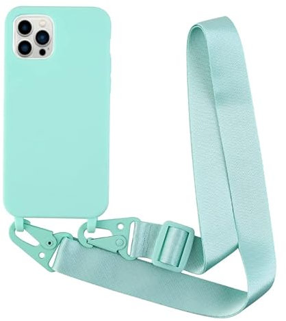 Leather Armor Leather Armor Case Kompatibel mit iPhEins 13 Pro6.1 Crossbody Case Premium Silikon Soft Matt ŒCover TPU Shell Verstellbares Kordelband Slim Flexible Shockproof Case ŒLanyard C