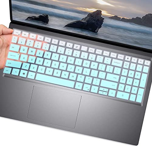 UUONDO Housse de clavier en silicone pour Dell Inspiron 15 3510 3511 3515 3525 3530 3535 5510 5515 5518 7510, Dell Inspiron 16 7610, Dell Vostro 15 3510 5510 5515, Dell Latitude 3520 15,6 (UMint)