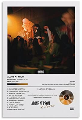 Tory Lanez Poster Alone At Prom Musikalbum Cover Leinwand Poster Wand Dekorative Kunst Malerei Wohnzimmer Schlafzimmer Dekoration Geschenk ungerahmt 30 x 45 cm