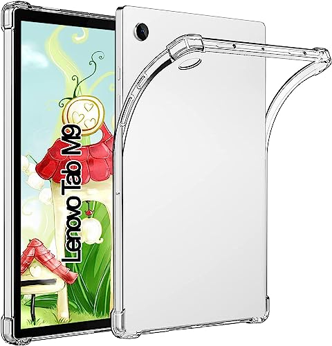 TPU Silikon Hülle für Lenovo Tab M9 9 Zoll (TB310FU), Verstärkt Ecken TPU Bumper Rückenschutzhülle, [Stoßfest] [Kratzfest], Transparent