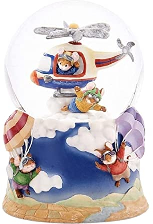 SOCUY Spieluhr Flugzeug-Spieluhr, Rotierende Schneeflocke, Kristallkugel, Spieluhr Für Jungen, Mädchen, Weihnachten, Geburtstag Spieluhren