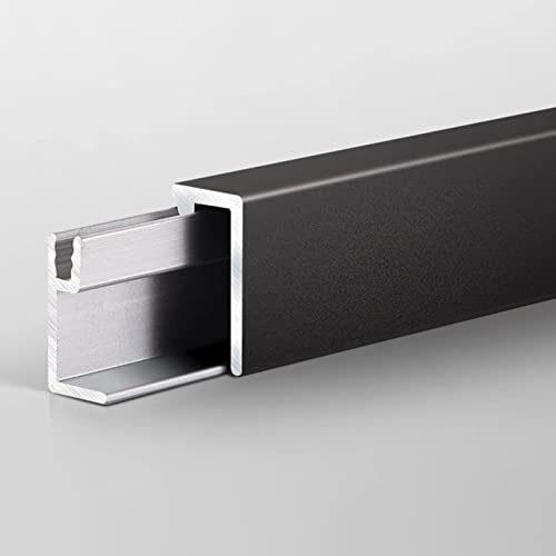 Battiscopa Nero Battiscopa Modanatura In Alluminio, Rivestimento Per Base A Parete Per Bagno, Cucina E Soggiorno, Protezioni Angolari Per Battiscopa, Kit E Completo ( Color : W 15mm(3/5 in) , Size : L