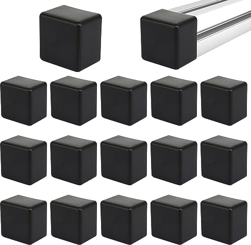 Endkappen 40x40, 16 Stück Endkappen Kunststoff Quadratische Rohreinsätze, Pyramide Quadratisch Zaunpfostenkappen Pfahl Deckel Zaunabdeckung Solarschienen Zubehör für PV Profil