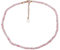 Collana girocollo con perline fatta a mano per donne e ragazze | Collana girocollo con pietre preziose curative con pietre preziose naturali | Regalo per ragazze (Quarzo rosa)