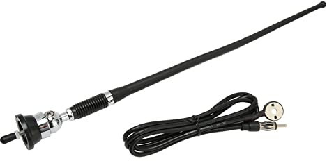 Antenne Radio Marine pour Bateau, Antenne Marine étanche Mât Flexible en Caoutchouc FM AM pour Voitures, Camions, Marine