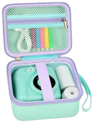 ETRSAIRL PAIYULE Kameratasche für Kinder, kompatibel mit Sofortbildkamera für Kinder, Digitale Videokameras, Aufbewahrungstasche für Mädchen, Kleinkinder, Kamera und Druckpapier (nur Box) (grün)