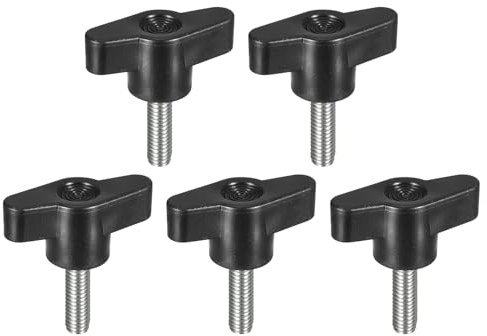 QUARKZMAN 5Pcs Bouton de Serrage à Vis, Vis à Pouce en Acier Au Carbone M6 x 20 mm en Forme de T pour Un Remplacement Rapide Du Bouton de Serrage à Visser à La Main