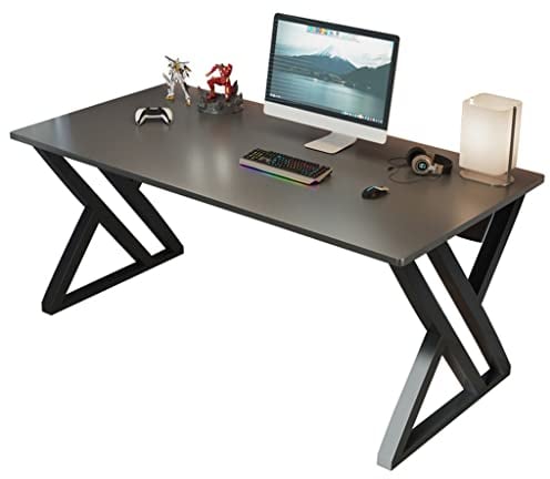 KINSL Gaming-Tisch mit komplettem Schreibtisch-Mauspad, Heimbüro, PC, Laptop, Workstation, Gaming-Computertisch mit stabilem Metall- und Holz-Computertisch für Gaming und Büro, L 120 cm