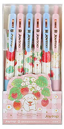 6 Stück/Packung Einziehbare Gelschreiber Schwarzes Gelstift Set Rutschfester Silikon Stiftgriff 0 5 Mm Nachfüllbarer Kinder Schreibstift Feine Spitze