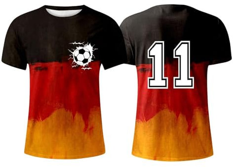 DFB Trikot Herren Wm 2022 Streetwear T-Shirts Wm Trikot 2024 Deutschland Sportshirt Mit Aufdruck Arbeits Tshirt Oberteile Em Trikot 2024 Deutschland Tops T Shirts Em Trikot Deutschland(2-Wine,XL)