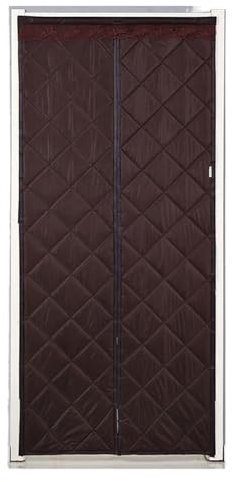 WJIAYAO Thermal Door Curtain Winter Door Curtain Magnetic Heat Insulation Warmth Windproof Partition Sound Insulation Door Curtains Keep Warm Home(Color2,W100cm X H240cm)