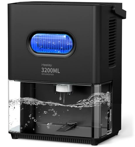 Luftentfeuchter 1200ML,Heelay Luftentfeuchter Elektrisch Entfeuchter Energiesparend,Tragbar,Ultra Leise,Auto Abschaltung,7 Farbiges Licht,Raumentfeuchter Dehumidifier für Schlafzimmer,bad,home