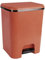 COM-FORT HOUSE | Cubo de Basura con Pedal | Capacidad de 20 litros | Cubo Reciclaje | Color Marrón teja | Limpieza Fácil