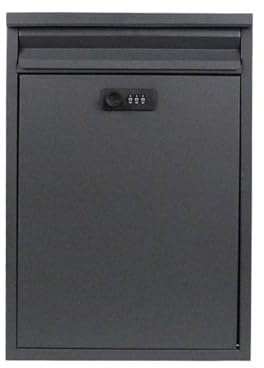 SHCHNA Briefkasten Vorschlagsbox Wandmontierter Abschließbarer Briefkasten. Wandmontierter Briefkasten for Außenschlüssel. Regenschutz. Briefkasten Briefkasten Letter Box(Black)