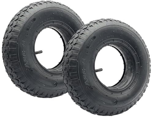 HERO Schubkarrenreifen 2 Stück Ersatzreifen 4.00-6 Reifen mit Schlauch Mantel Tragelast 136kg Luftreifen für Schubkarre Bollerwagen Sackkarre 2PR Durchmesser 320mm Ersatzrad Schubkarrenschlauch Rad