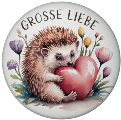 Niedlicher Igel mit Herz Große Liebe Souvenir Magnet Lustiger Magnet für Tierfreunde