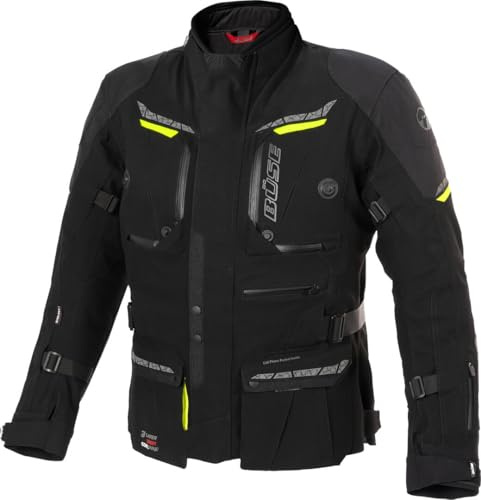 Büse Storm wasserdichte Motorrad Textiljacke, schwarz, 52 | Wasserdicht