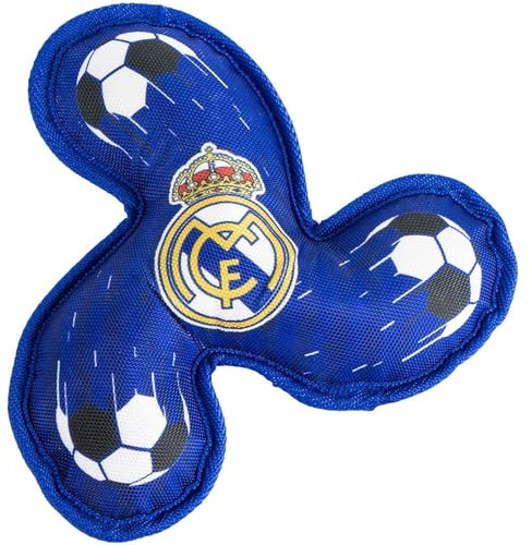 Offizielles und Robustes Real Madrid Hundespielzeug, Sportzubehör, ideal zum Beißen, Spielen und Trainieren Ihres Hundes mit flexiblem und langlebigem