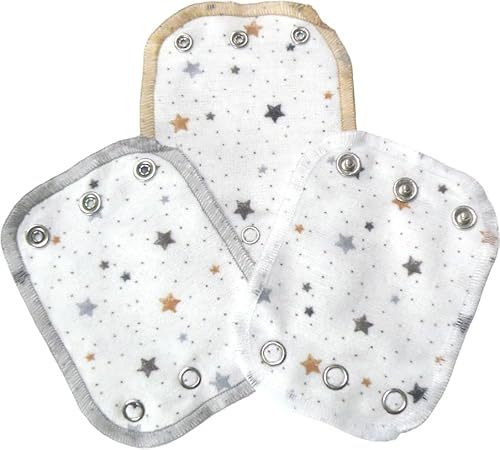 Kabea Universal Bodyverlängerungen 3er Pack aus Baumwolle (Sternenregen Weiß-Grau)