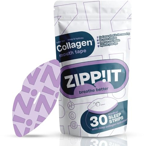 Zippit Kollagen Mundpflaster, Mouth Tape zum Schlafen, 30 Stück