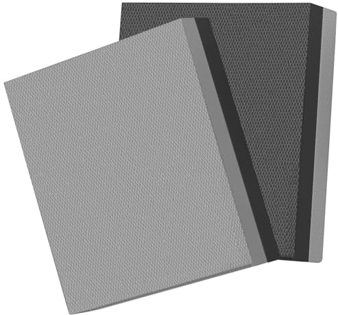 Balance Pad 2er-Sets, 40x33cm Balancekissen Rutschfest, Balance Pad Pferd für Gleichgewicht, Stabilitätstraining, Physiotherapie & Fitness-Kissen,inkl Resistance Band