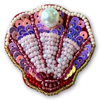 happymaker - Broschen aus Perlen und Pailletten, Schildkröte, Lobster, Weinglas, Champagner Flasche, Muschel, bunte Anstecknadeln für Taschen und Kleidung