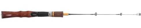 TOYANDONA Tragbare Eisangelrute aus Glasfaser und Holz Braun mit Kälteresistenz und Hoher Flexibilität für Outdoor Winterangeln und Süßwasser Fischerei