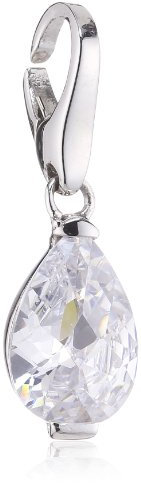Giorgio Martello Milano Charm Tropfen, Silber 925 Weiss, Onesize 925 Sterling Silber