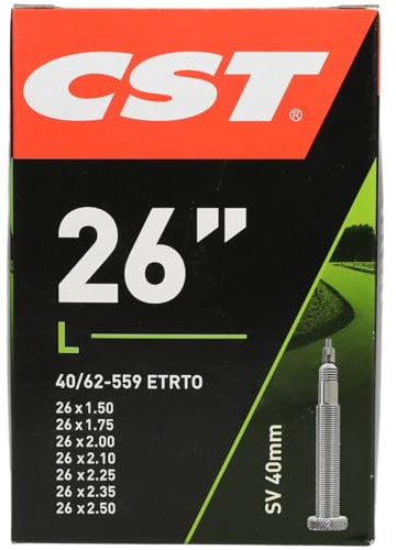 CST 71304 071304 de Aire para Bicicleta, Negro, 26 x 1.50 40/62 – 559, Unisex Adulto, 26 x 1.50-2.50 40/62-559 SV40 mm